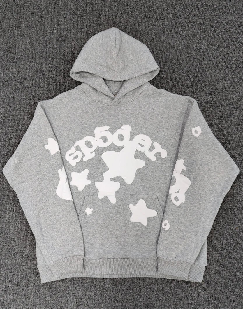 SP5DER Grey Hoodie
