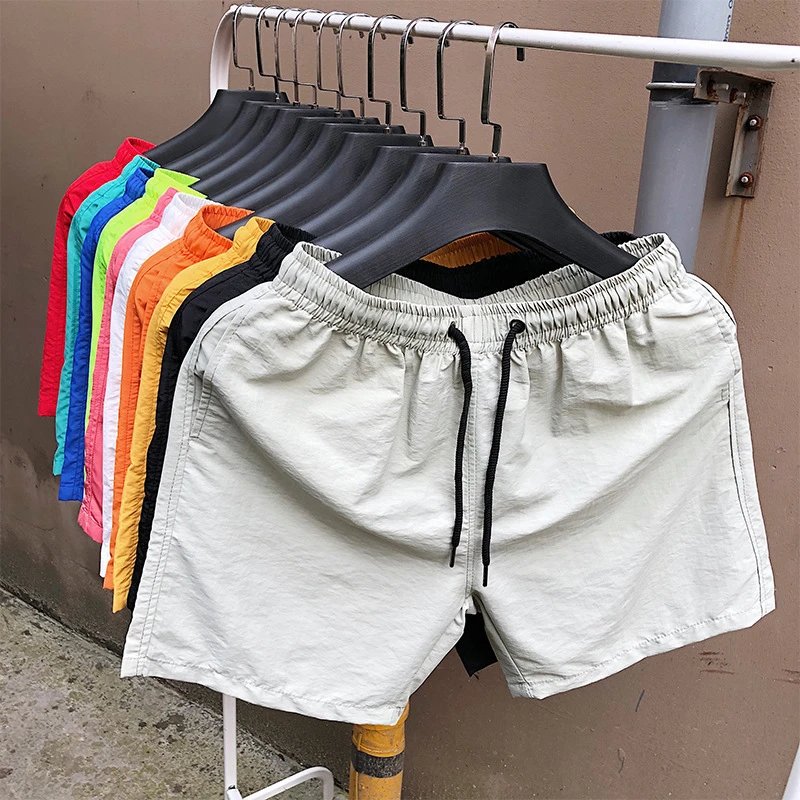Quick-Dry Board Shorts Multicolor Elastic Waist Swim Trunks