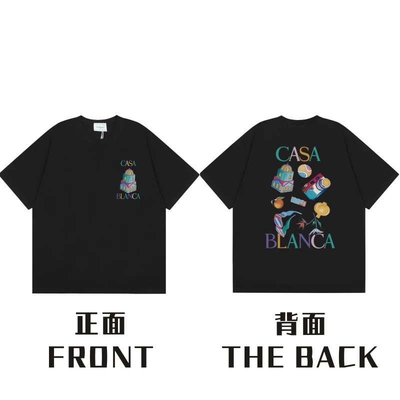 Casablanca Black Short-Sleeve T-Shirt photo 5