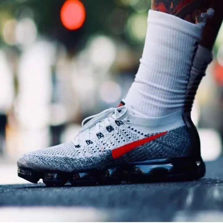 Nike Air VaporMax Black Teal Red Knit Running Shoes