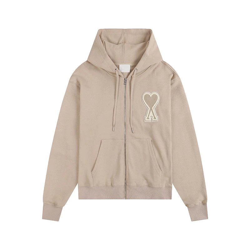 Ami Paris Beige Zip-