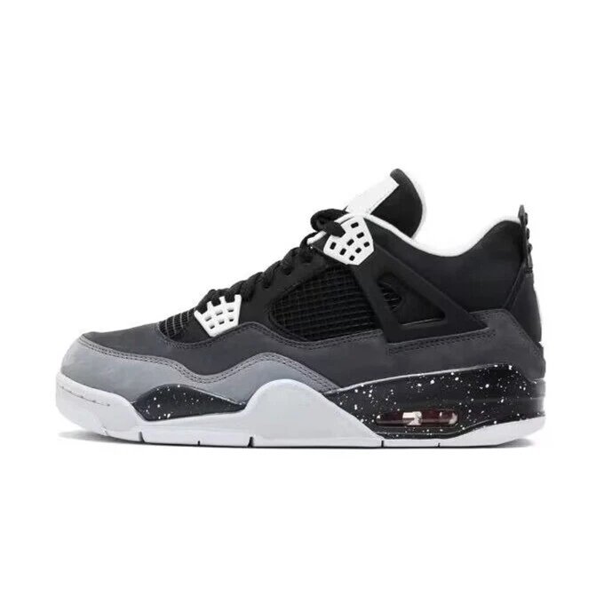 Air Jordan 4 Black/White/Grey Sneakers