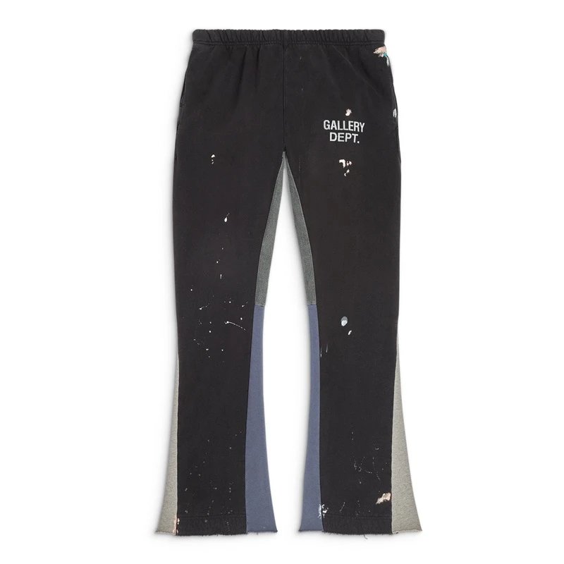 Gallery Dept. Paint-Splatter Flared Sweatpants Beige - 3