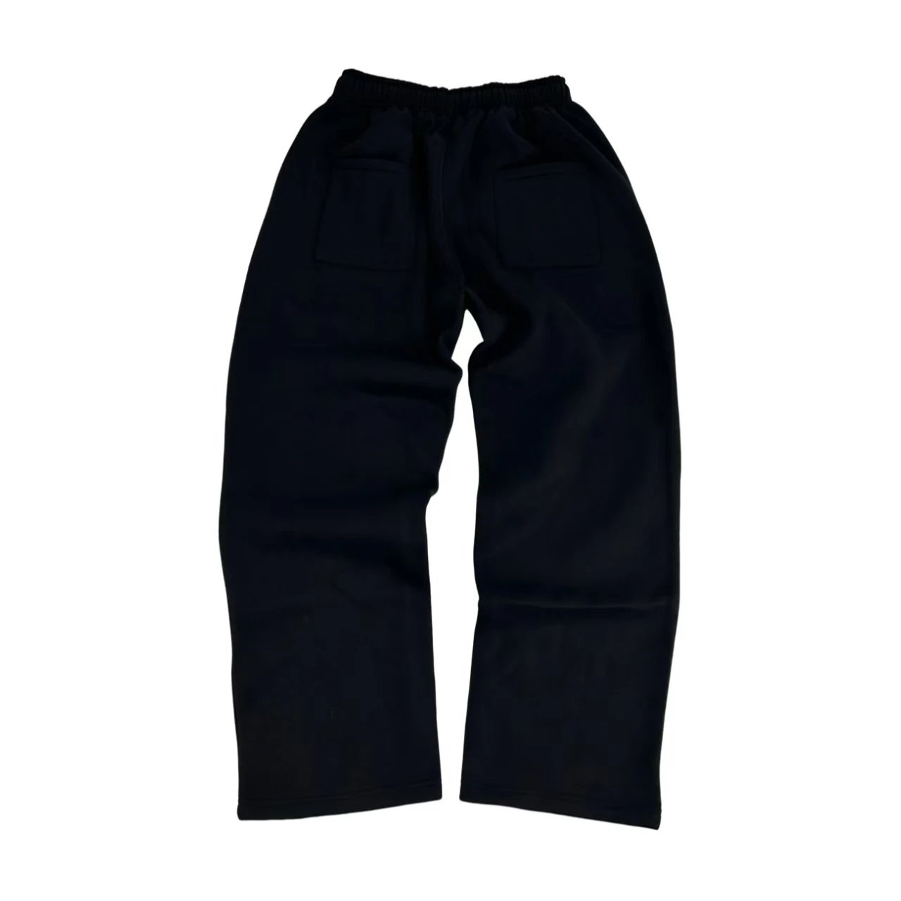 Grey Sweatpants with Red Embroidery Loose Fit Joggers