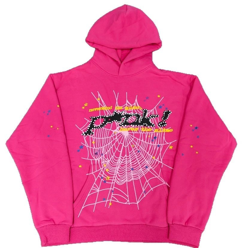 Spider Graphic Hoodie Black Pink Blue Purple Streetwear