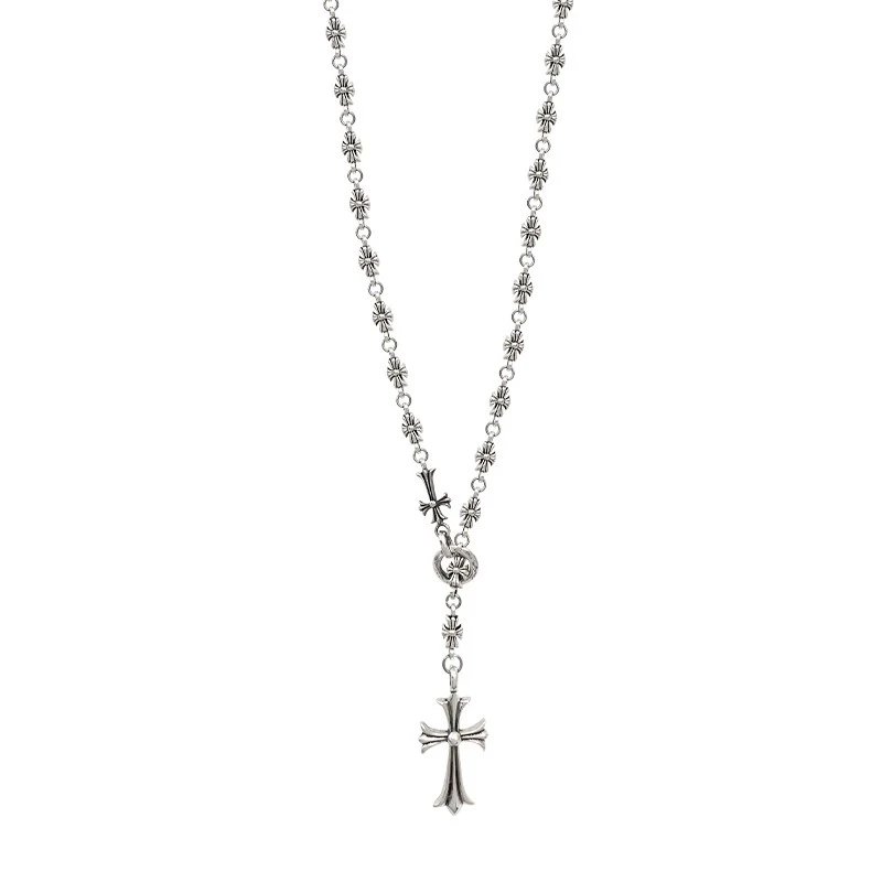 Chrome Hearts Silver Cross Necklace