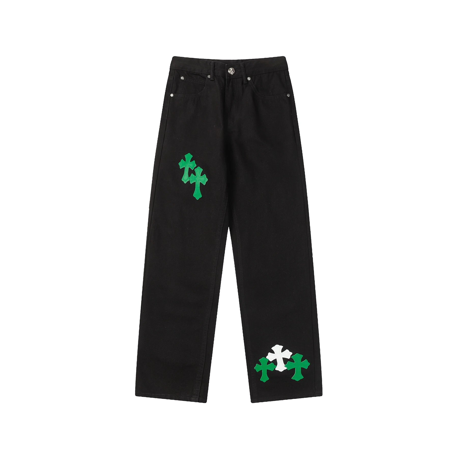 Chrome Hearts Jeans American High Street Leather Cross photo 4