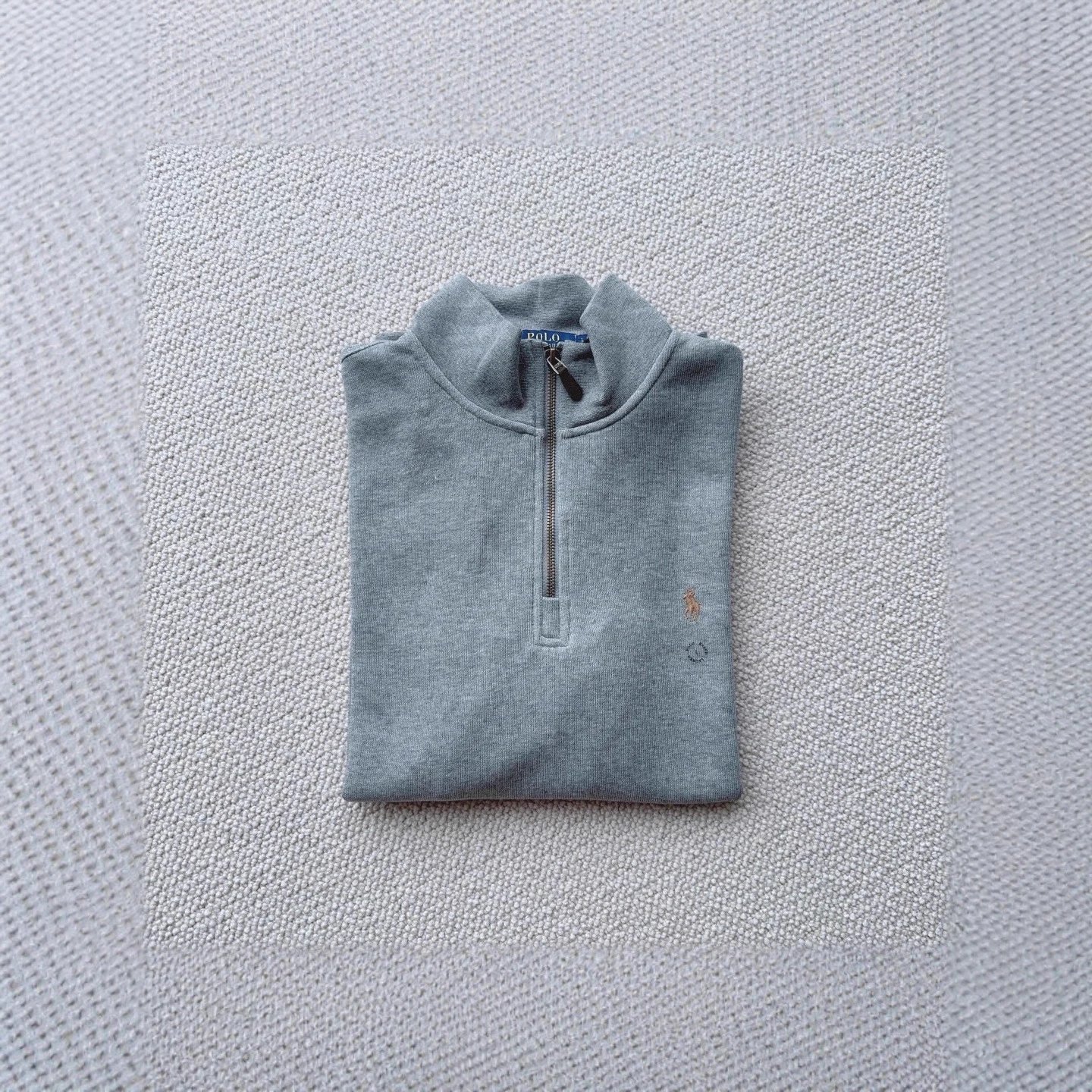 Polo Ralph Lauren Quarter-Zip Pullover Gray Blue Navy White Green Beige Casual Sweatshirt