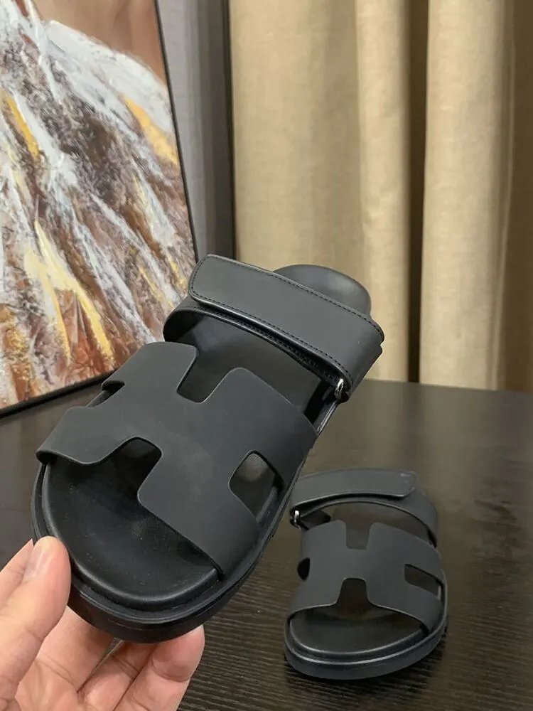 Hermès Oran Beige Suede Slide Sandals