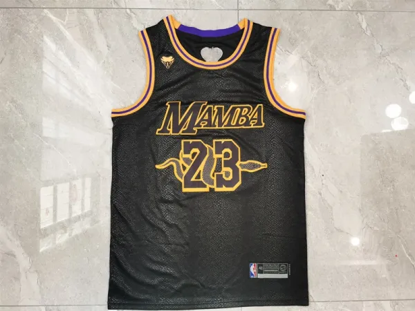 Nike NBA Los Angeles Lakers Kobe Bryant Mamba 23 Black Jersey - 1