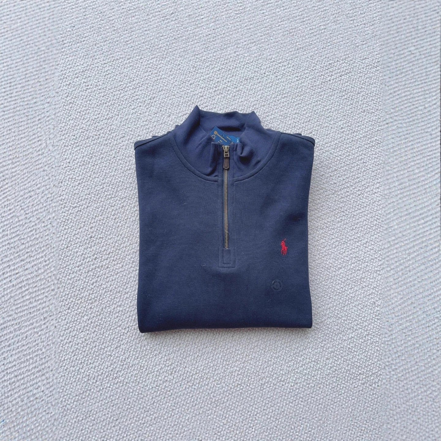 Polo Ralph Lauren Quarter-Zip Pullover Gray Blue Navy White Green Beige Casual Sweatshirt