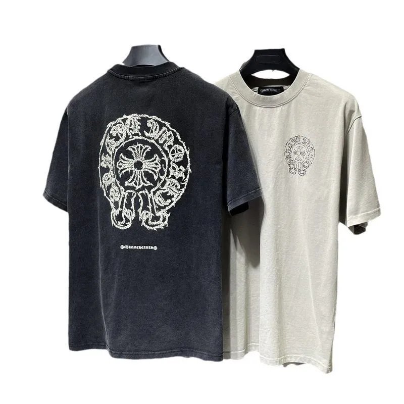 Chrome Hearts Black Graphic Print Streetwear T-Shirt