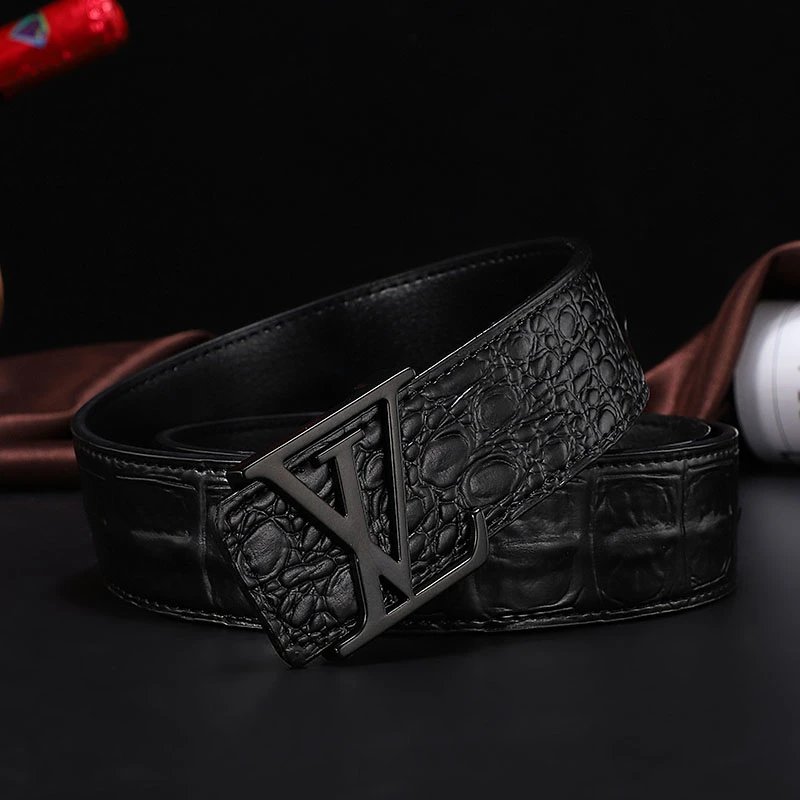 Men's Genuine Leather Business Belt photo 4