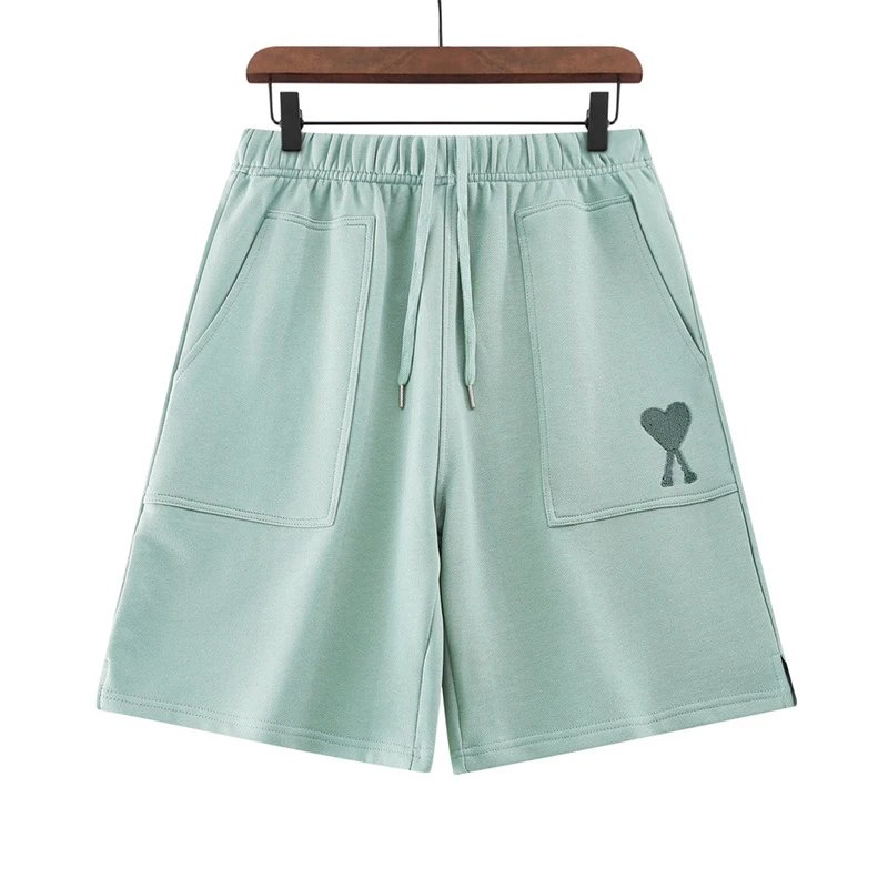 Light Green Casual Shorts with Heart Logo