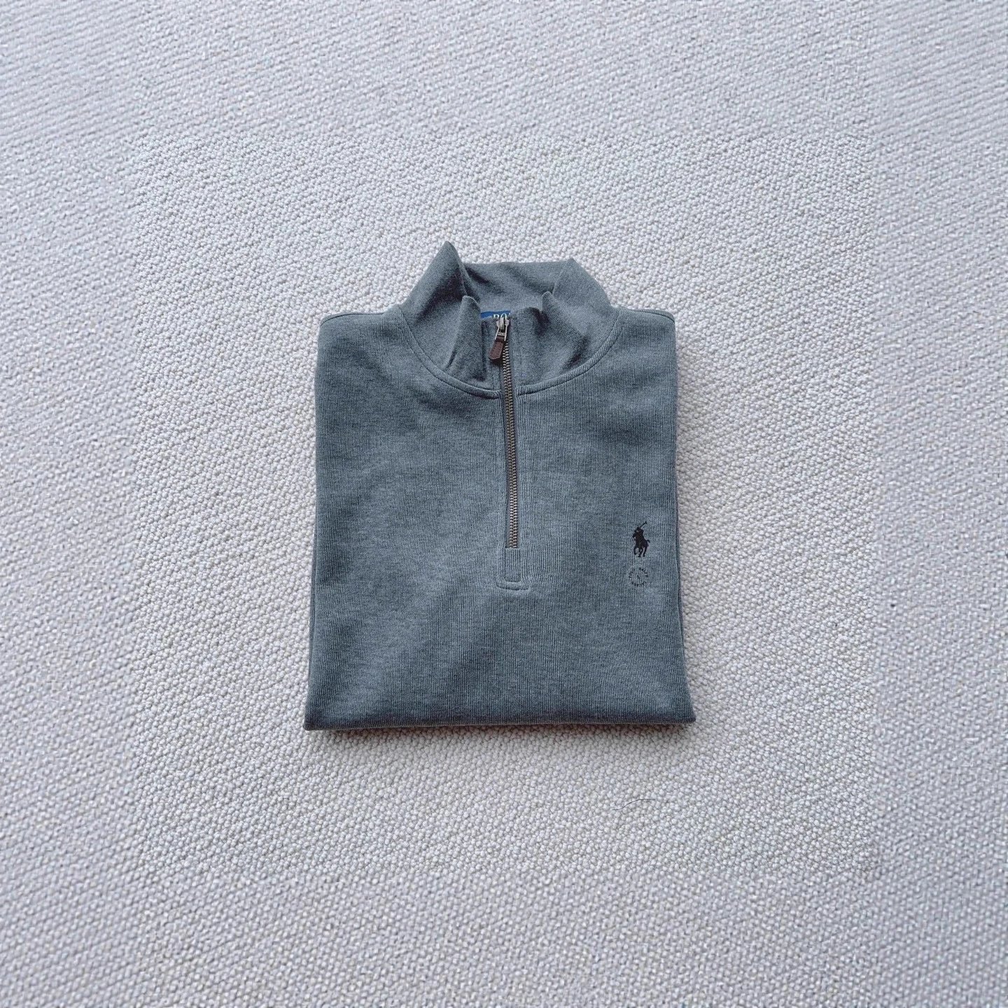 Polo Ralph Lauren Quarter-Zip Pullover Gray Blue Navy White Green Beige Casual Sweatshirt