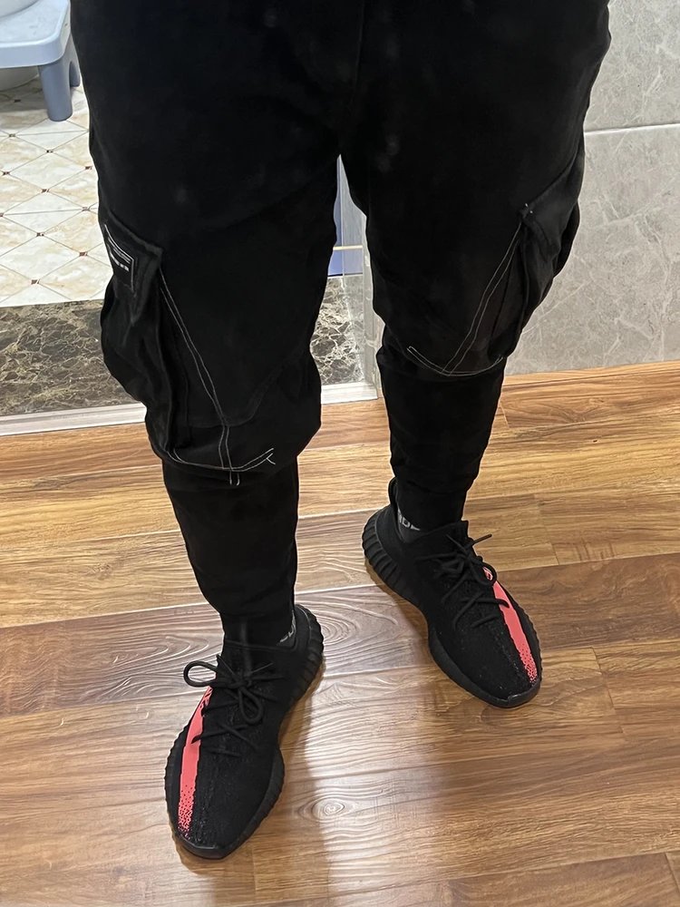 Adidas Yeezy Boost 350 V2 Black Orange Casual Sneakers