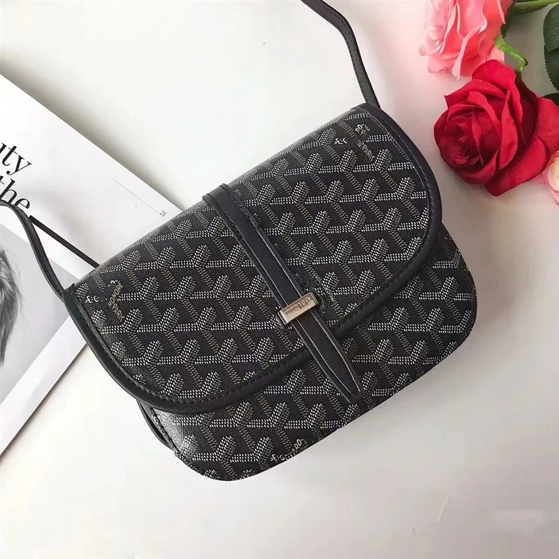 Goyard Saint Louis Black Monogram Crossbody Bag