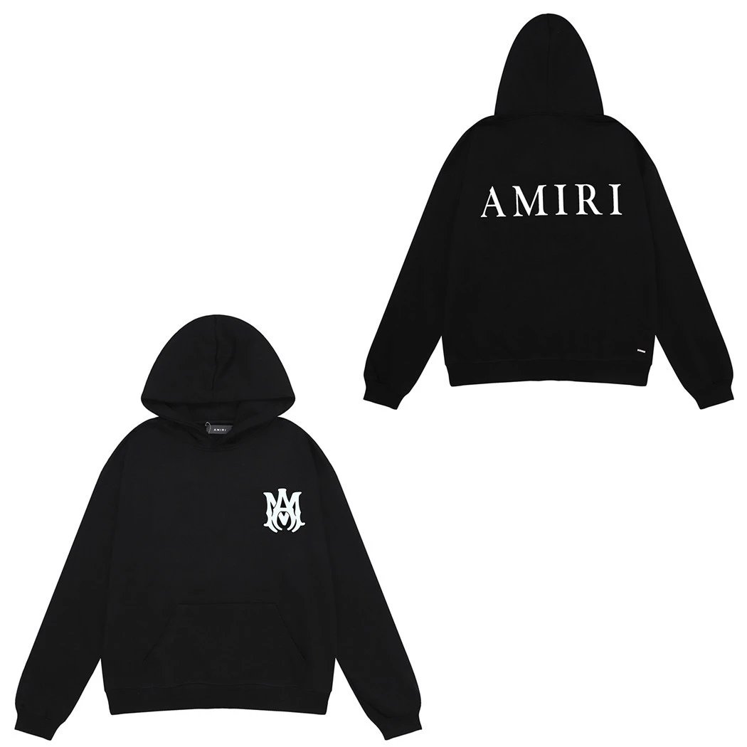 Amiri Black Logo Hoo