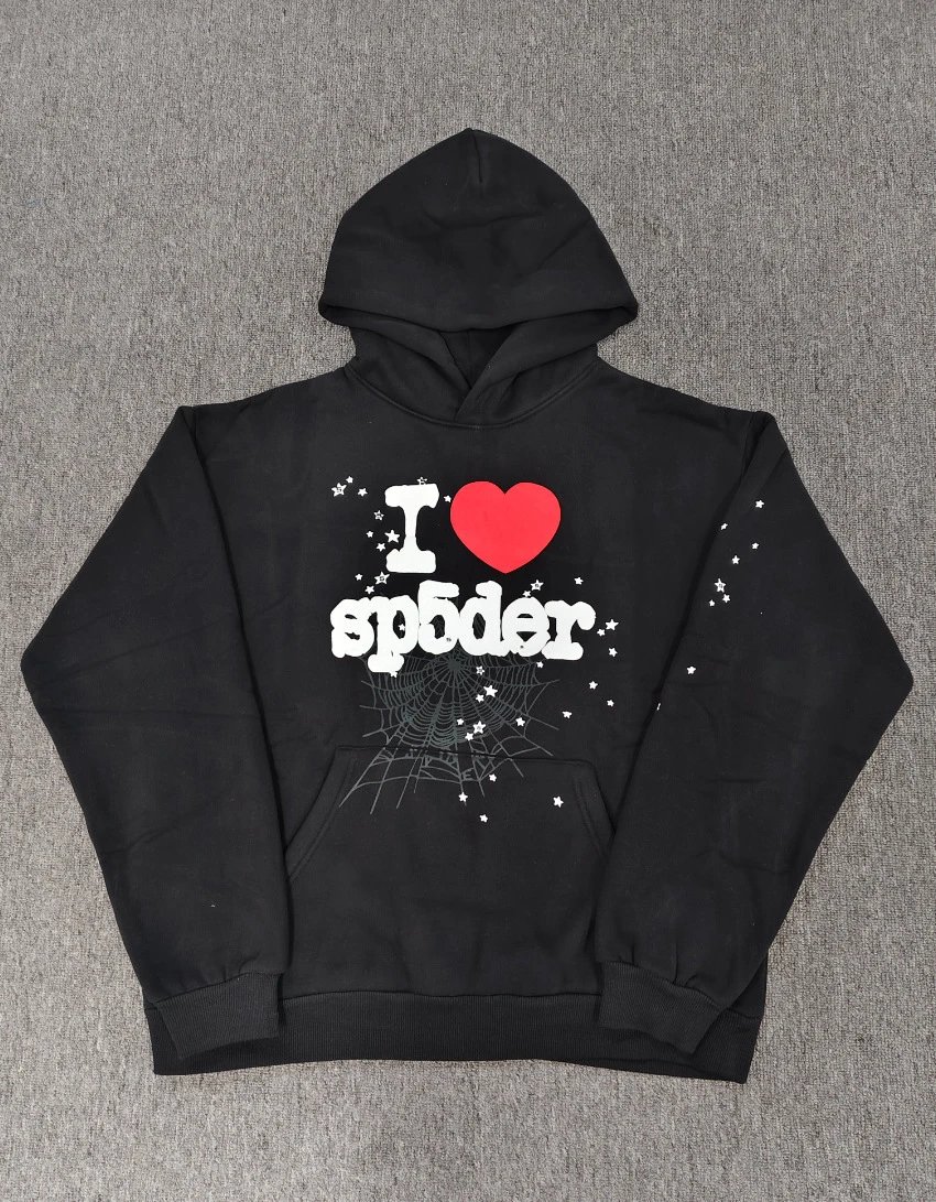 SP5DER Black Hoodie