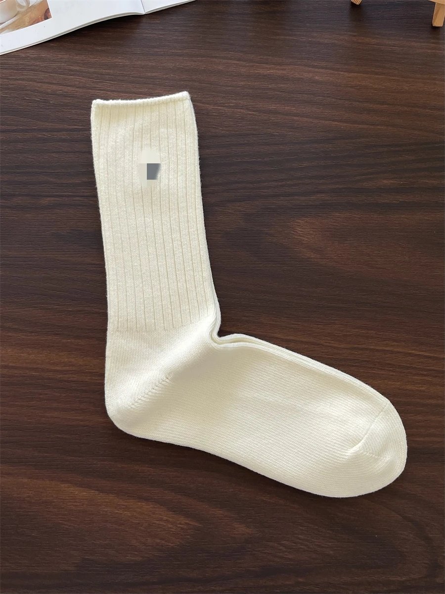 Ribbed Cotton Crew Socks Multi Color Casual