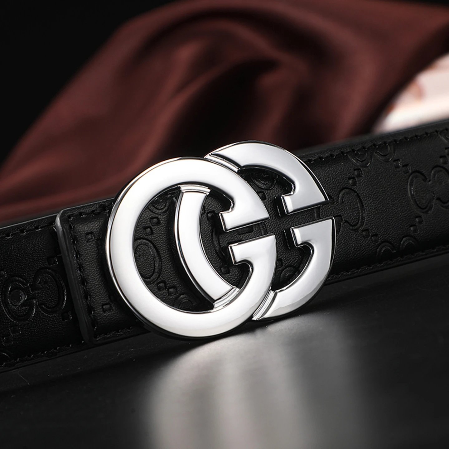 Luxury Designer Belt Collection Black Gray Crocodile Print H LV GG Buckle Belts
