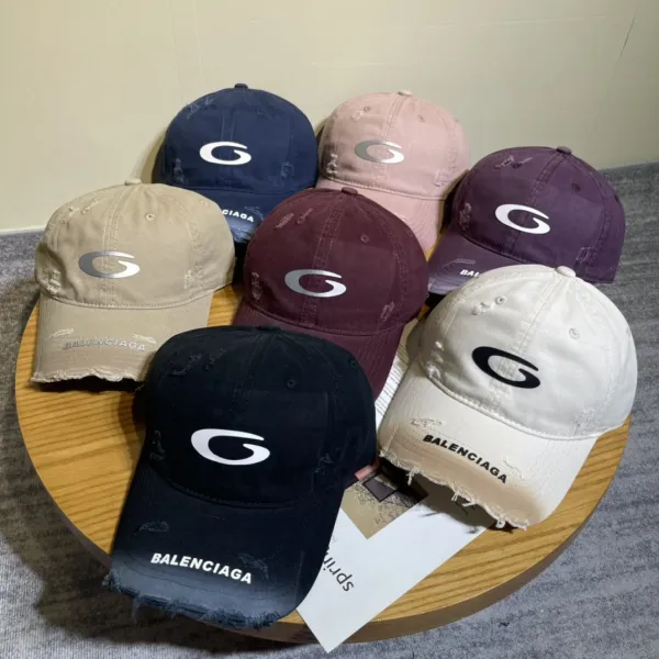 Balenciaga Logo 01 Baseball Cap Black - 3