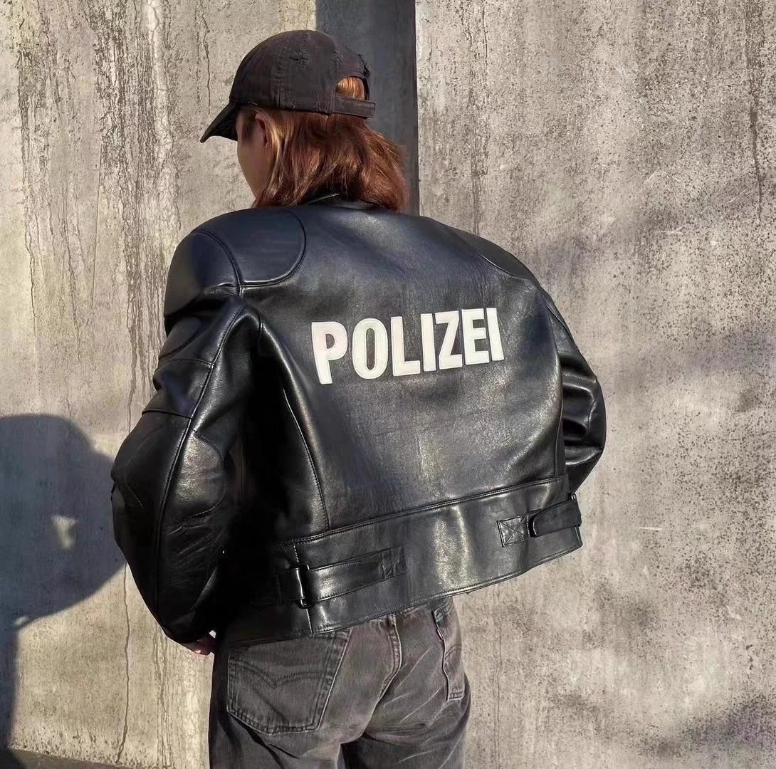 Design Polizei Leather Jacket Black - 4