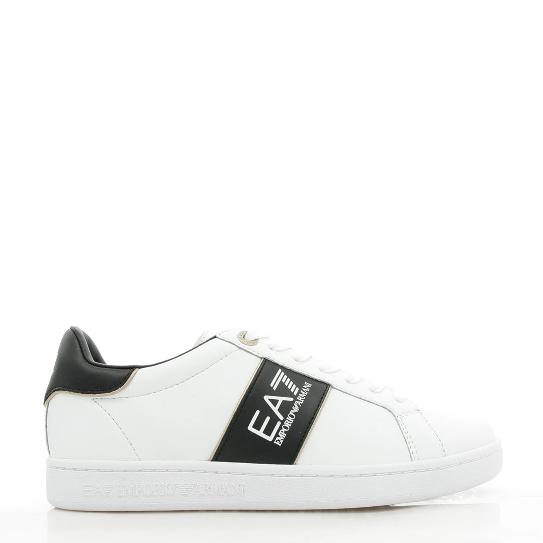 EA7 Emporio Armani White Classic Leather Sneakers