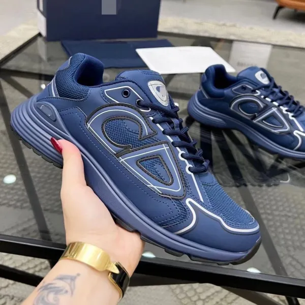 Hogan H385 Navy Blue Chunky Sneakers - 1