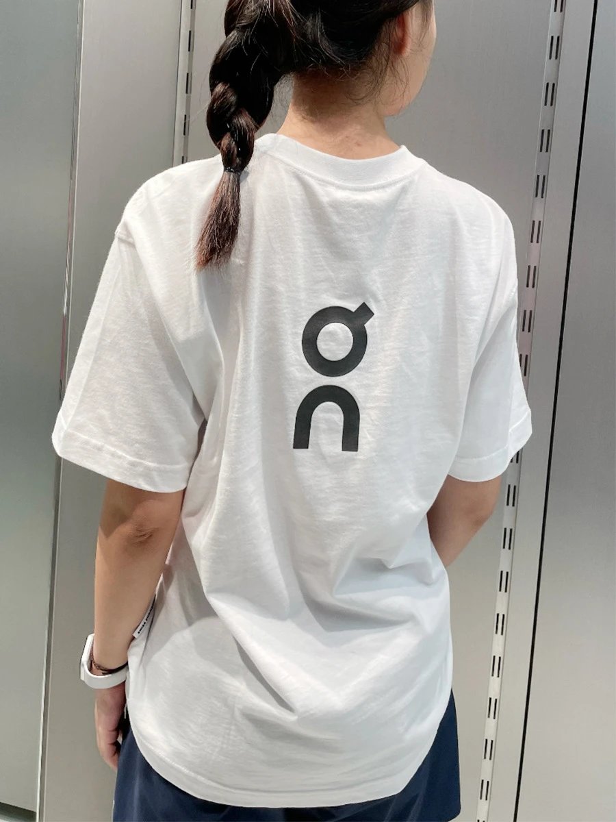 On Running Logo Black White Gray Olive Minimalist T-Shirt