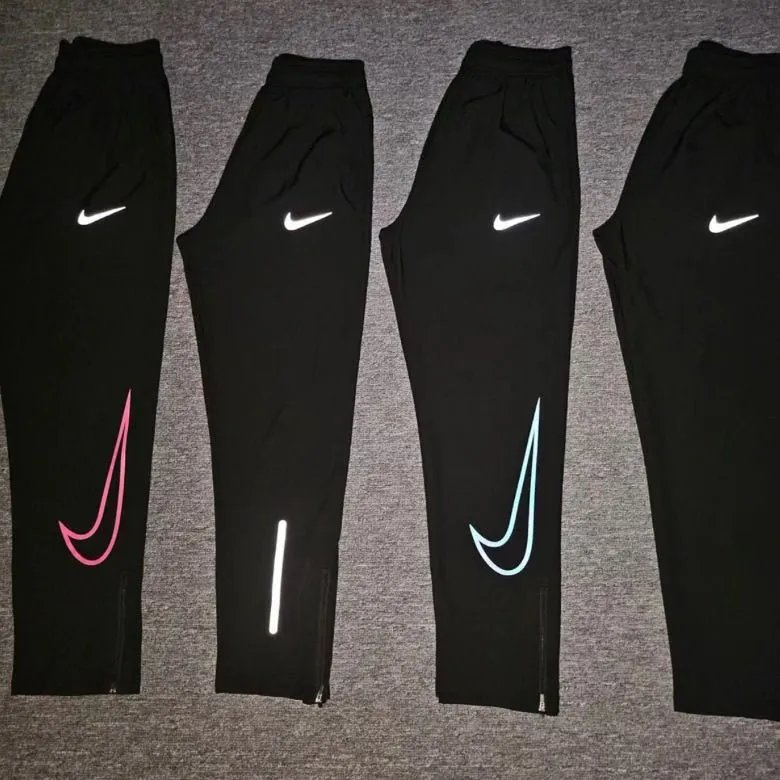 Nike Track Pants Black Reflective Swoosh Joggers
