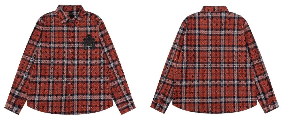 Red Plaid Long-Sleev