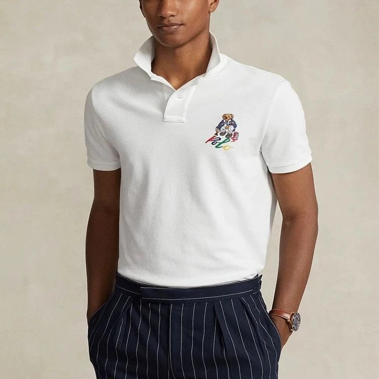 POLO Men's short-sleeved trendy polo shirt T-shirt