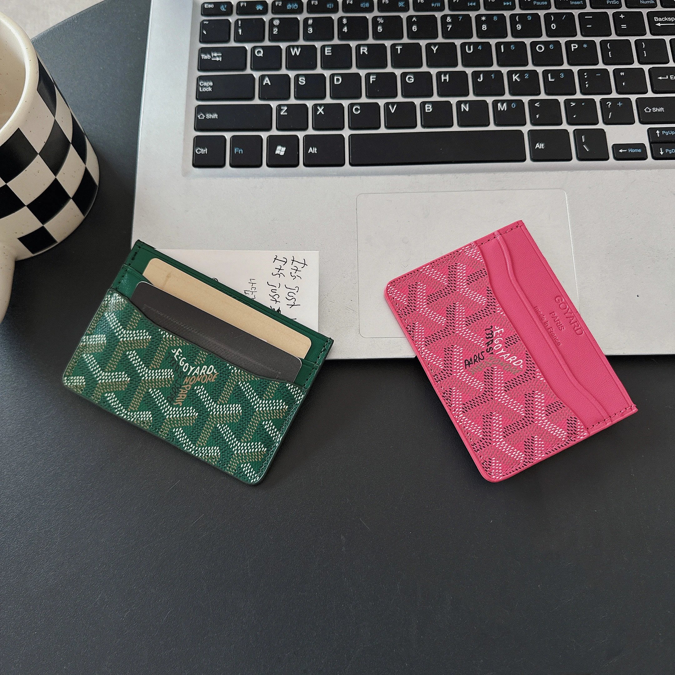 Goyard Card Holder White Red Brown Black Beige Blue Red Turquoise Pink Green Classic Pattern