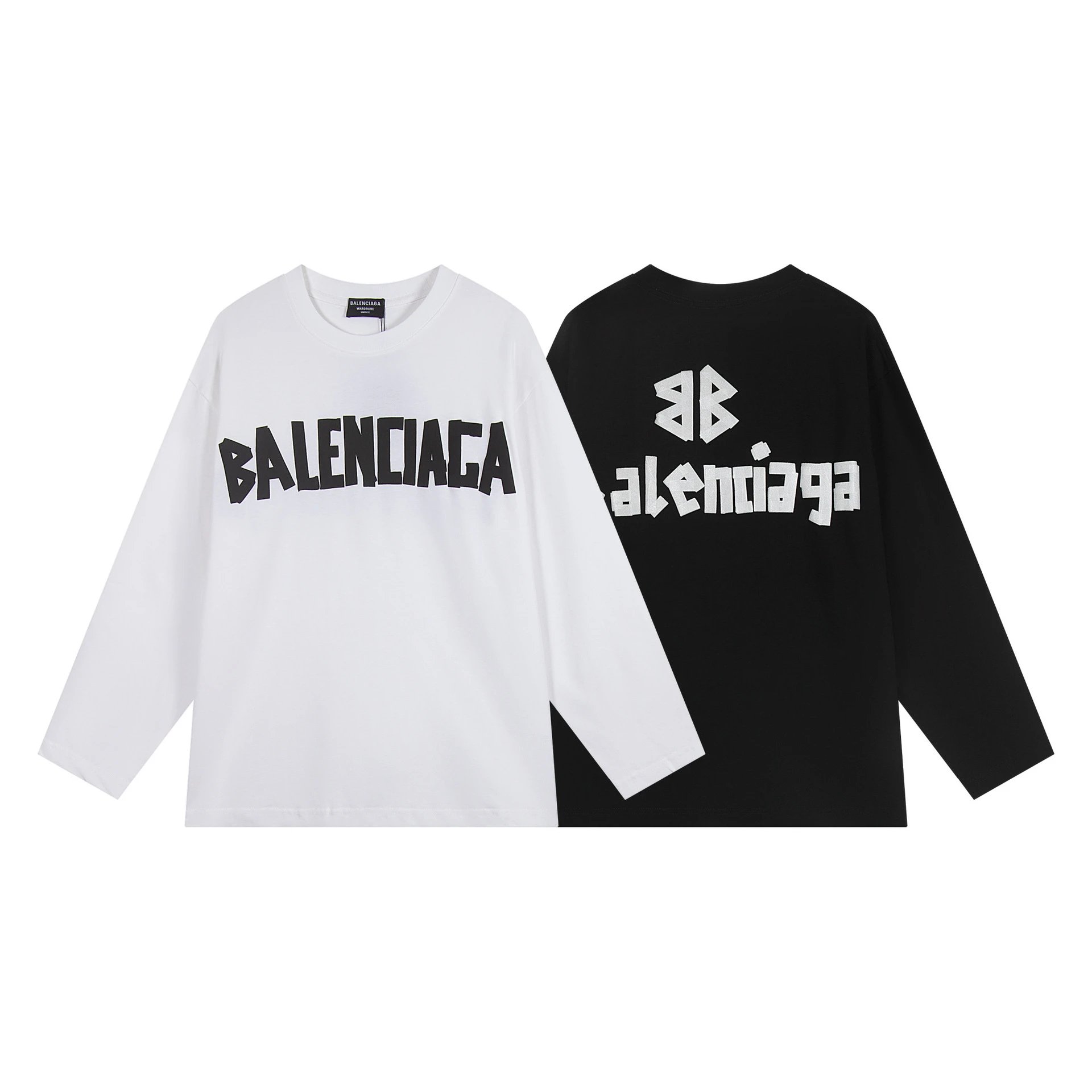Balenciaga Paris 10 Black White Sporty Long Sleeve Jersey