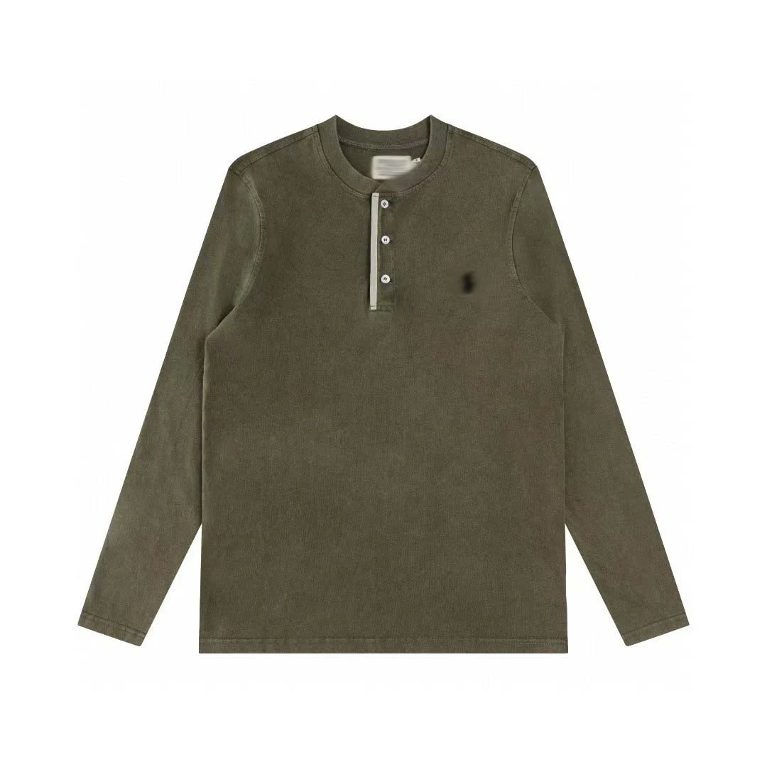 Polo Ralph Lauren White Classic Henley Long Sleeve Shirt