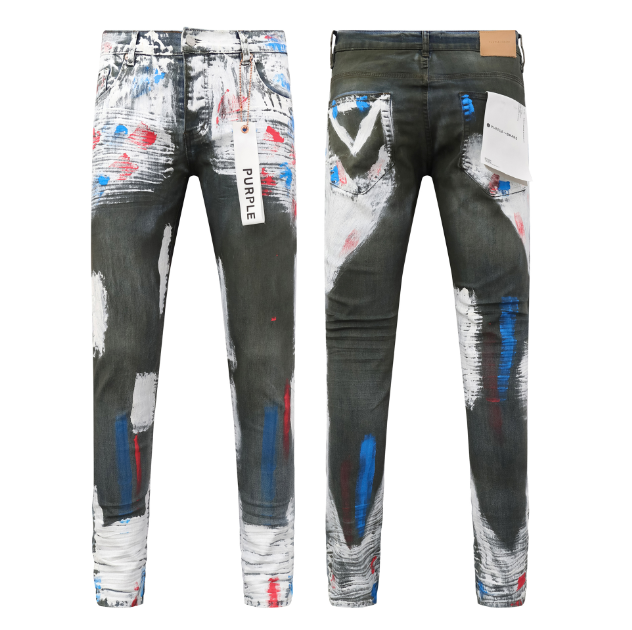 Purple Painted Jeans