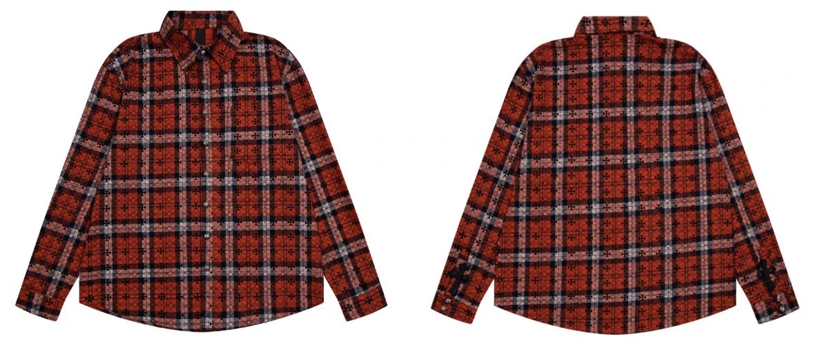 Red Plaid Long-Sleev