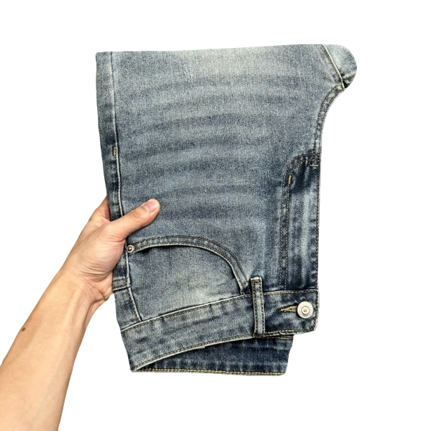 Denim Jeans Light Blue Washed Slim Fit