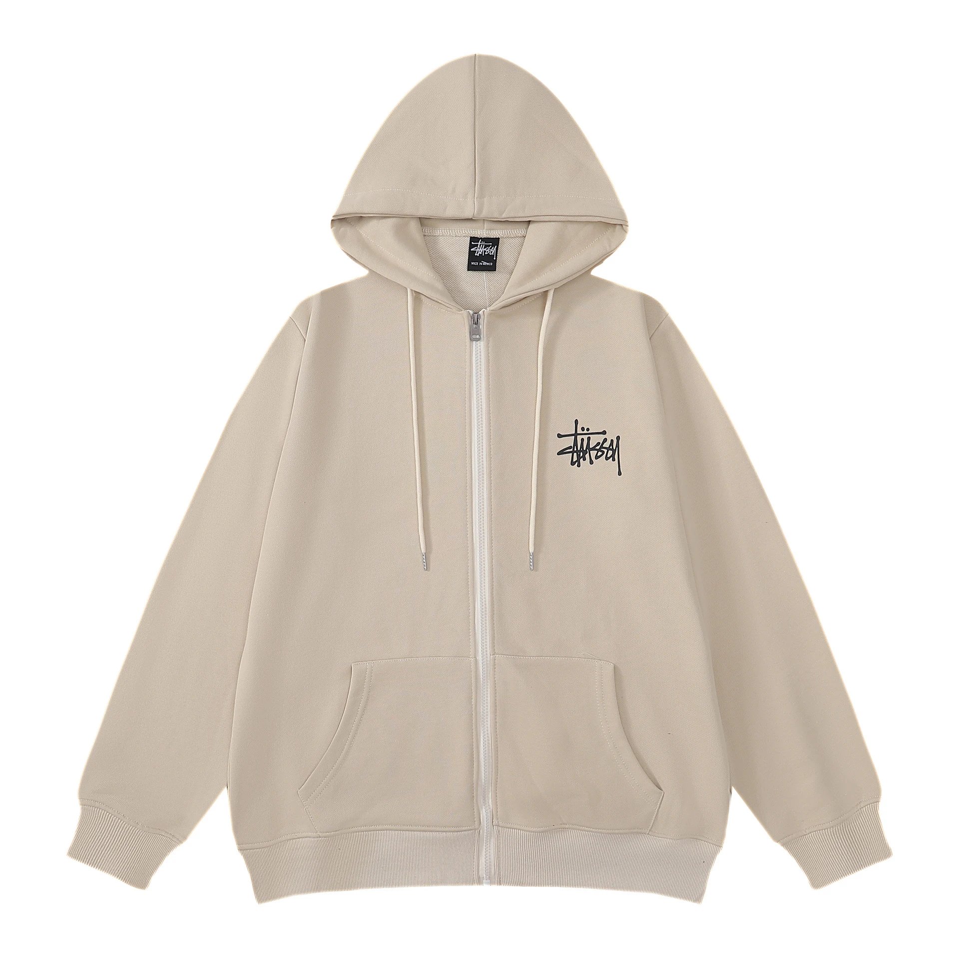 Stüssy Beige Zip-Up 