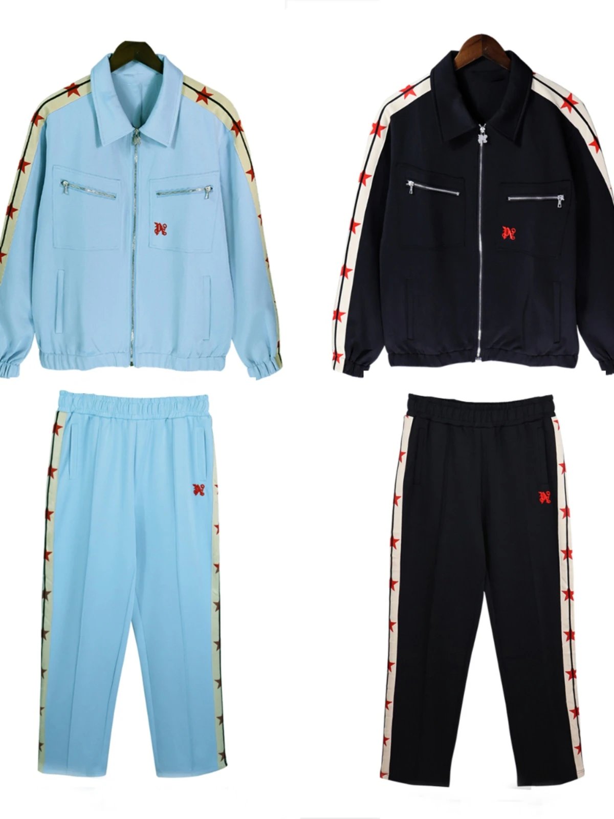 Palm Angels Track Suit Light Blue Sporty