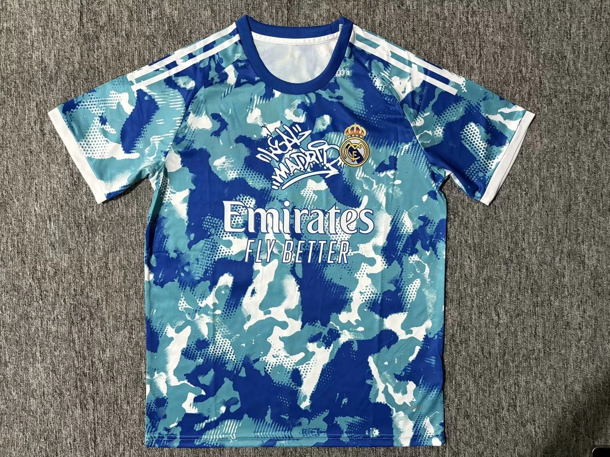 Adidas Real Madrid Blue Camo Jersey
