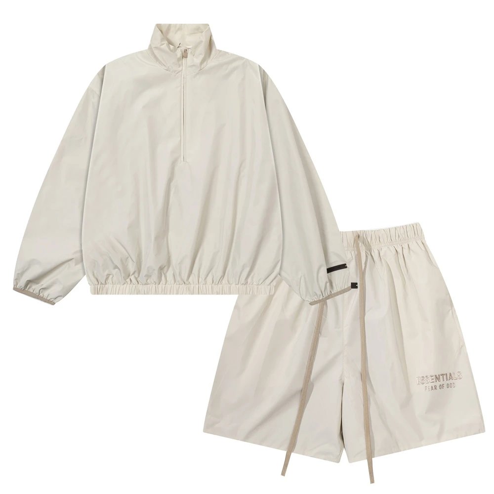 Essentials Letter Jacket and Shorts Set photo 2