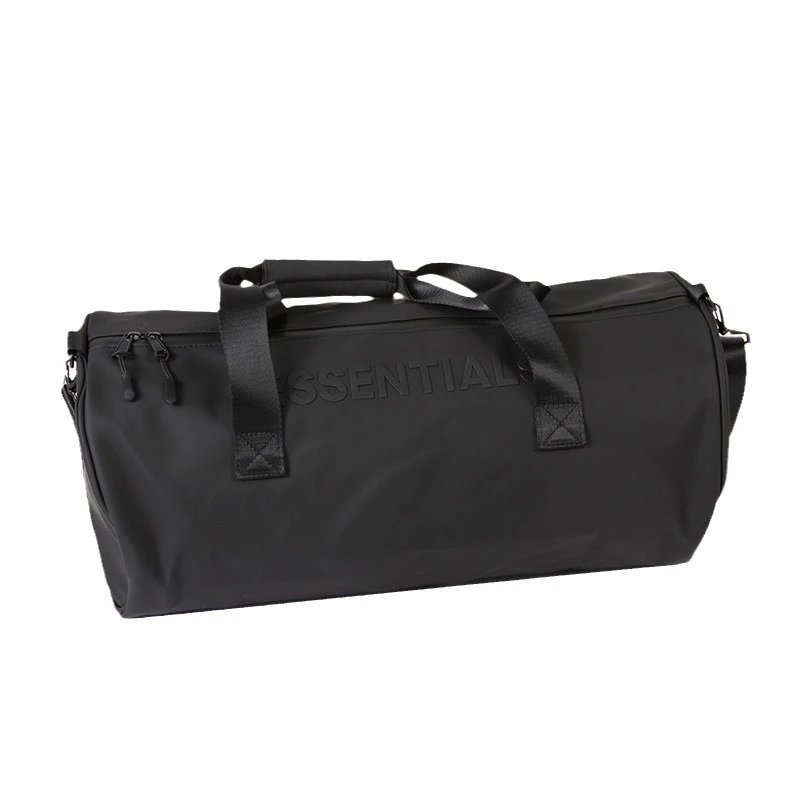 Essentials Black Duffel Bag Minimalist Gym Bag