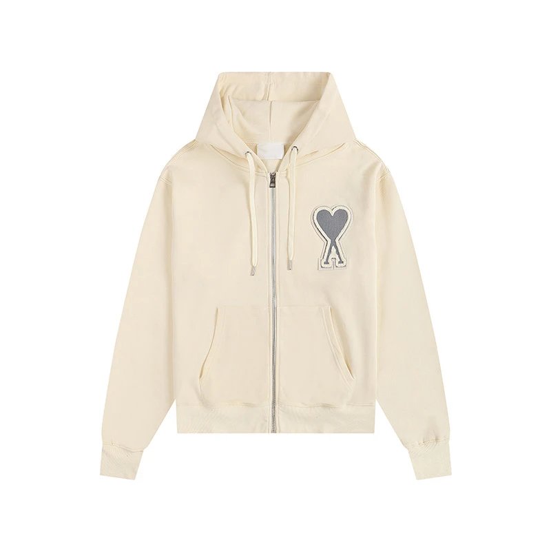 Ami Paris Beige Zip-