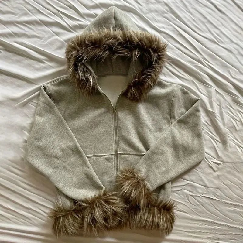 H&M Grey Faux Fur Ho