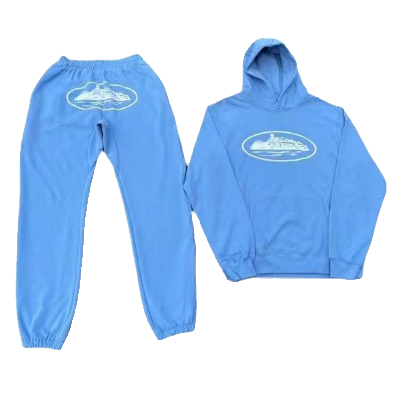 Grey Hooded Sweatshirt and Jogger Set Light Grey Casual Track Suit