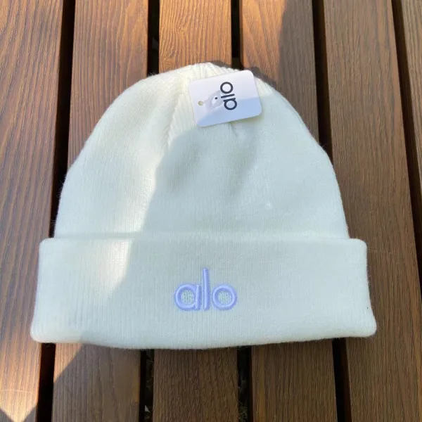 Alo Beanie Navy Blue Knit Hat - 5