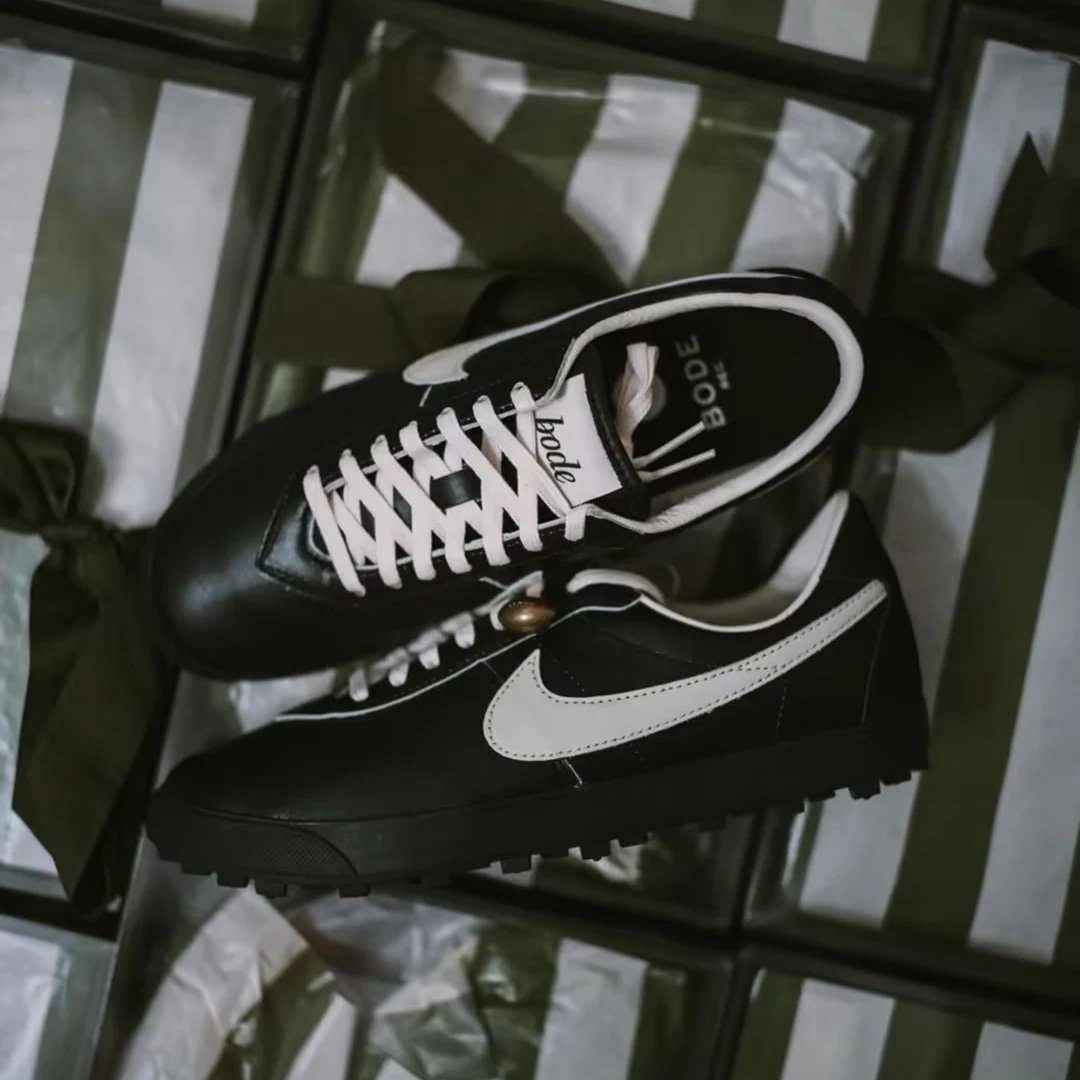 Bode Nike Cortez Black Cream Heritage Sneakers