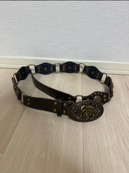 Leather Rose Belt Br